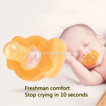 Yüksek Güvenlikli Renkli Sıvı Silikon Bebek Uyku Emziği
